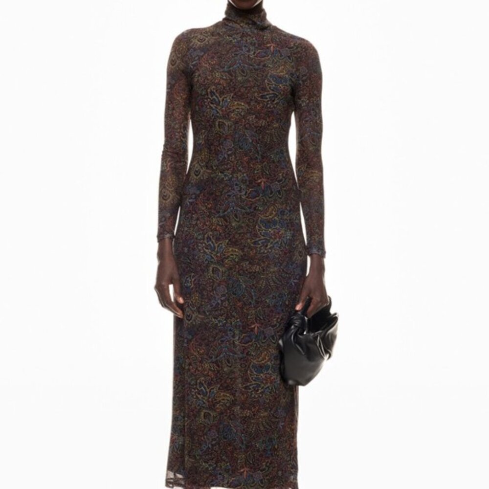 Printed Mesh Dress